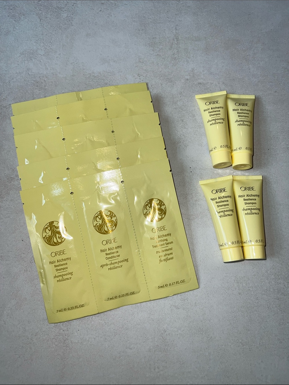 Oribe Hair Alchemy Resilience Shampoo Conditioner Serum Travel Sample Mini